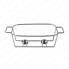 Masflex by Winland 2.3 Liters Glass Rectangular Casserole Food Warmer with Candle Stand CF-4408