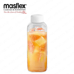 Masflex by Winland 0.4 Liter / 400 mL Spiral Water Bottle with High-Quality Pure Glass TL-2405