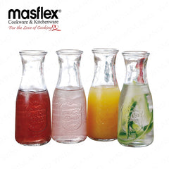 Masflex by Winland 4 Pieces Mini Carafe Bottle Set 0.45 Liters / 450ml / 15oz ZW-3247