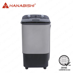 Hanabishi by Winland 6.5 kgs Single Tub Washing Machine HWMD-165GRY / HWMBD-165BLK