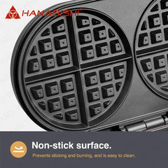 Hanabishi by Winland 8-Slice Belgian Waffle Maker with Non-stick Toasting Surface 1200Watts HSM-90W