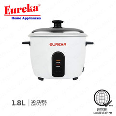 Eureka by Winland 0.6L-1.8L Drum Type Rice Cooker Aluminum Inner Pot without Steamer A-Series