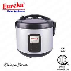 Eureka by Winland 1.5L & 1.8L Non-Stick Inner Pot with Steamer Jar Type Rice Cooker Deluxe Series