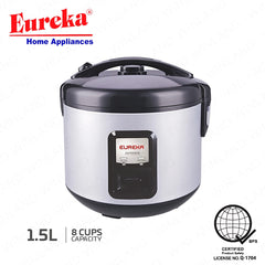 Eureka by Winland 1.5L & 1.8L Non-Stick Inner Pot with Steamer Jar Type Rice Cooker Deluxe Series
