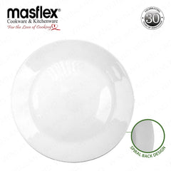 Masflex by Winland 4PCS 7.5in Spiral Quarter Opal Dinnerware Set Glass and Microwave Safe GB-MP75