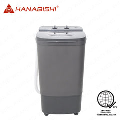 Hanabishi by Winland 7.5 Kgs Single Tub Washing Machine HWMBD-175GRY