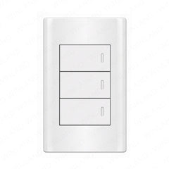 Royu by Winland Plano Series 1, 2, 3 Gang Switches Set, Outlets, Dark Wood & Dark Gray