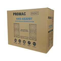 Promac by Winland Home Karaoke System with BT (AV-SU3032BF & SPK-65x2 speaker system) HAS-6532BT