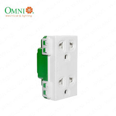 Omni by Winland Duplex Universal Outlet with Ground (16A/250V~) -WWG-402