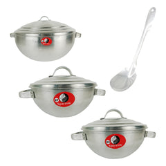 Sparrow by Winland 7PCS/Set Jumbo "Pinukpok" Casserole Pot Set with Ladle Spoon (23cm, 27cm, 30cm)