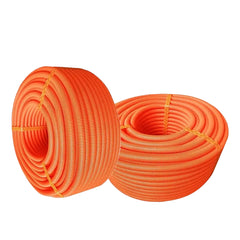 Royu by Winland PVC Electrical Flexible Hose 1/2inch Corrugated Pipe 20-25mm x 100M (Orange)