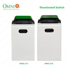 Omni by Winland 1-way & 3-way Switch 16A(250~) Illuminated & Not Illuminated (Wide Series)