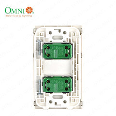 Omni by Winland 2PCS 1-Way Switch in Stainless Plate 16A(250~) Illuminated & Not Illuminated