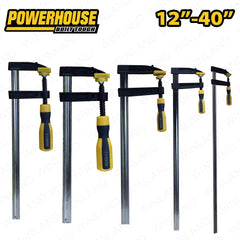 Powerhouse by Winland Industrial Woodwork Heavy Duty Cushion Grip F-Clamp with Rubber Handle