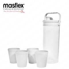 Masflex by Winland 2 Liters/2000ml Round Portable Pitcher with 4 Cups(286ml) ZX-2313