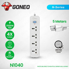 Bull/Goneo by Winland N-Series Extension Cord 3-Gang, 4-Gang, 5-Gang & 6-Gang 1.5M/5M American 3-pin