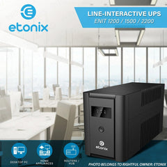 Etonix by Winland Line-Interactive UPS 1500VA/900W, 230V/50/60Hz, 2*12V/7Ah 6 x Outlets ENIT 1500