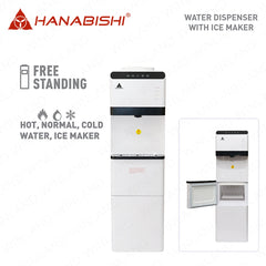 Hanabishi by Winland 2 in 1 Water Dispenser with Ice Maker Hot, Normal, Cold Function HFSWD-ICEM4500