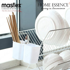 Home Essence by Masflex Foldable Dish Organizer | Dish Drying Rack with Drain Board CH-1042