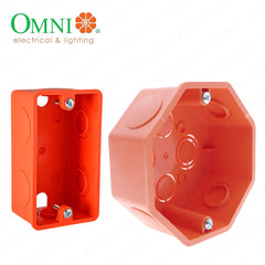 Omni by Winland Surface Type PVC Junction Box Orange Electrical Box without Cover & Utility Box