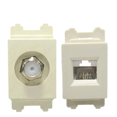 Royu by Winland Classic Series Cable TV Socket & LAN Outlet