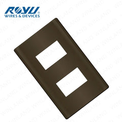 Royu by Winland Easy Installation 2 to 3 Gang Plate Dark Gray Plano Series