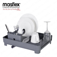 Masflex by Winland Compact Dish Organizer | Dish Rack with Swivel Spout DF-5801