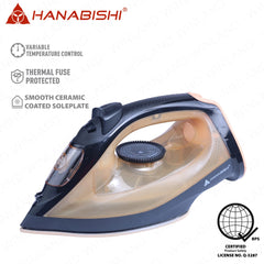 Hanabishi by Winland Flat Iron Spray Function for Clothes with Smooth Ceramic Coated Soleplate 1600W