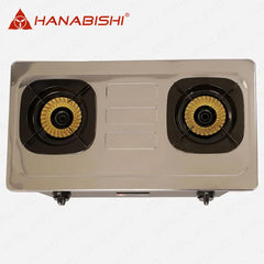 Hanabishi by Winland Double Burner Gas Stove Stainless Steel Body, Energy Efficient GS-2000