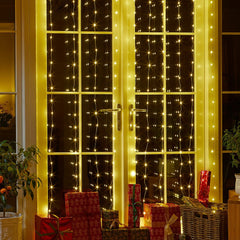 Firefly by Winland LED Christmas Curtain Lights Warm White Steady 30W 400-Lights 5.4m x 0.9m