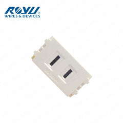 Royu by Winland Wide Series Flat Pin, International Outlet, Duplex Universal Outlet with Ground