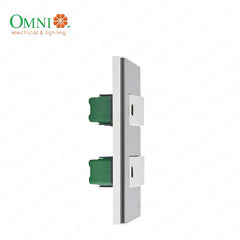 Omni by Winland 2PCS 1-Way Switch in Stainless Plate 16A(250~) Illuminated & Not Illuminated
