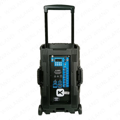 Konzert by Winland 12" 400W Portable Trolley Speaker w/ USB/SD FM Radio BT & 2 Wireless Mic PA-12MK2