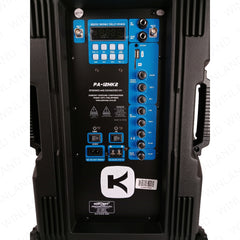 Konzert by Winland 12" 400W Portable Trolley Speaker w/ USB/SD FM Radio BT & 2 Wireless Mic PA-12MK2