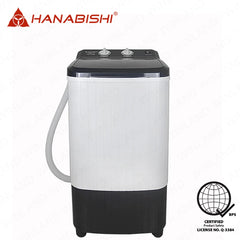 Hanabishi by Winland 6.5 kgs Single Tub Washing Machine HWMD-165GRY / HWMBD-165BLK