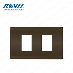 Royu by Winland Easy Installation 2 to 3 Gang Plate Dark Gray Plano Series
