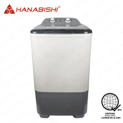 Hanabishi by Winland 10 kgs Single Tub Washing Machine Rust Proof Body HWMD-110GRY