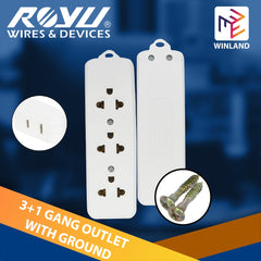 Royu 1-Gang/2+1-Gang/3+1-Gang Convenience Surface Type Outlet with Ground-Surface Type