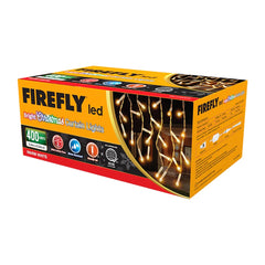 Firefly by Winland LED Christmas Curtain Lights Warm White Steady 30W 400-Lights 5.4m x 0.9m