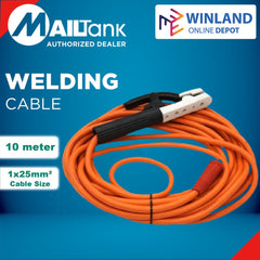 Mailtank by Winland Welding Cable 10 meters and Ground Cable 3 Meters Combo Set w/ Electrode Holder