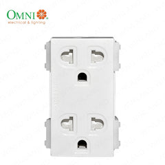 Omni by Winland Duplex Universal Outlet with Ground (16A/250V~) -WWG-402