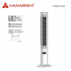 Hanabishi by Winland Tower Fan 360-degree Air Supply Technology 3-Speeds HTOWF-1500-360WHT