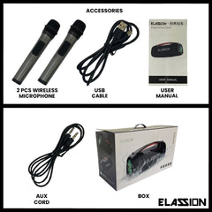Elassion l Sirius 5.1Ch Portable Rechargeable Speaker Boombox 100W RMS with 1pc Wireless Microphone