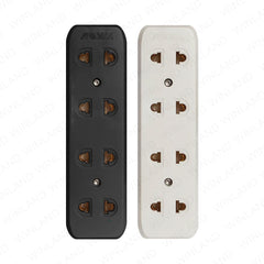 Royu 4-Gang Surface Type Universal Electrical Outlet 10A/250V~ REDOU104 | REDOU104/B