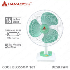 Hanabishi by Winland 16inches(405mm) Desk Fan Cool Blossom 16T Low Noise | Durable Electric Fan