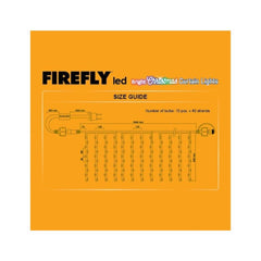 Firefly by Winland LED Christmas Curtain Lights Warm White Might Sky 15.5W 200LED 2.7mx0.9m