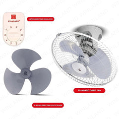 Standard Appliances by Winland 16 Inch Super Wind Plastic Blade Electric Orbit Ceiling Fan SOF-16E