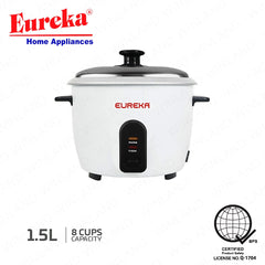 Eureka by Winland 0.6L-1.8L Drum Type Rice Cooker Aluminum Inner Pot without Steamer A-Series