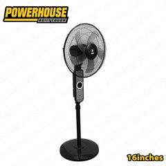 Powerhouse by Winland 16inch Electric Solar Stand Fan Electric Fan with USB Charging Port PHE-SSF-16