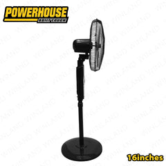 Powerhouse by Winland 16inch Electric Solar Stand Fan Electric Fan with USB Charging Port PHE-SSF-16